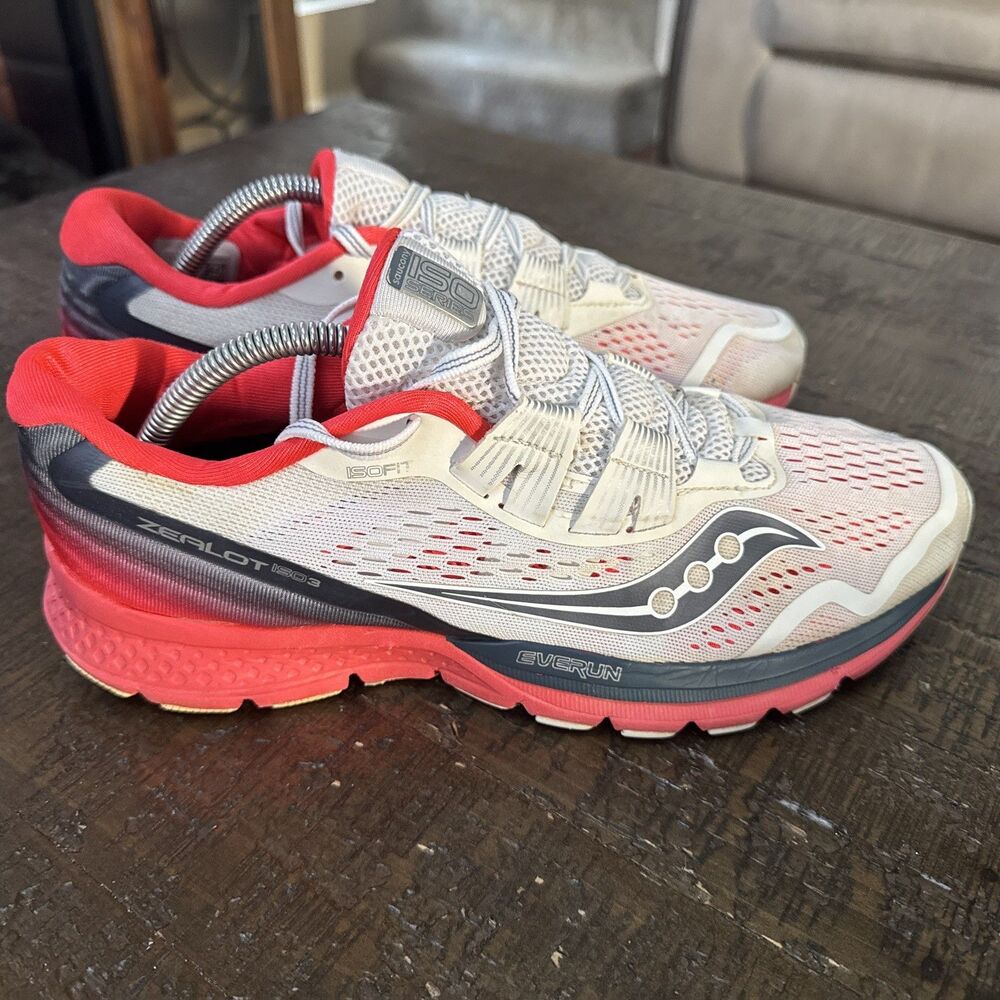 Saucony Zealot Iso 3 Shoes Womens Size 11 White Running Comfort Walking Sneaker